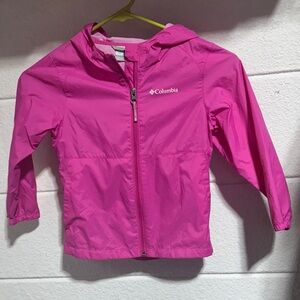 Columbia Kids Pink Hooded Rain Jacket - 4T